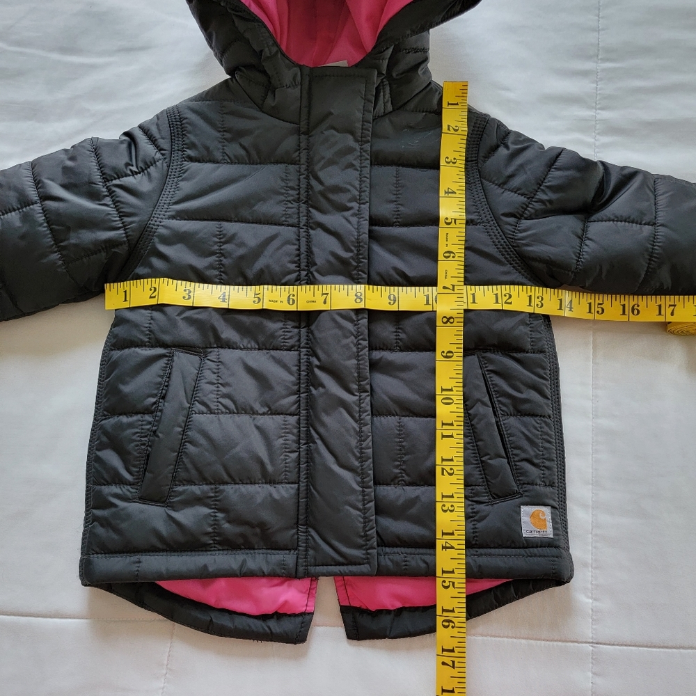 Carhartt Amoret Quilted Jacket Rain Defender Puffer Coat in Black & Pink, 24m - Picture 11 of 11